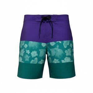 Oakley Men's Performance Fit Boardshorts Purple & Teal Floral Size 38